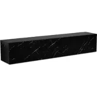 Wohnling Meuble tv bas suspendu aspect marbre noir 160x30x30 cm, meuble tv design avec portes pliantes moderne, meuble tv mural, meuble tv à tiroirs, meuble tv à tiroirs |