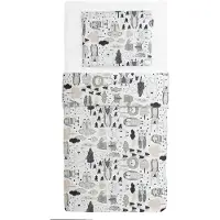 Familon Kaverit Organic Baby Duvet Cover Set, Cocoa (125 x 85 cm, 45 x 35 cm)
