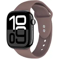 Crong Liquid - Apple Watch Armband 38/40/41 mm (braun) (Silicone, Silicone liquide), Sangles de montre, Marron