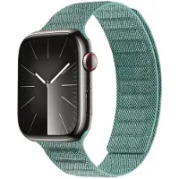 Crong Melange - Magnetarmband für Apple Watch 38/40/41 mm (türkis melanz) (Nylon), Sangles de montre, Turquoise