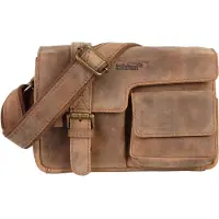 Kalahari KAAMA LS-30 Sac photo en cuir (Sac à bandoulière pour appareil photo), Housse pour appareil photo, Marron