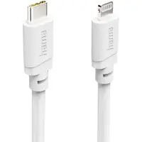 Hama Câble de charge, USB-C - Lightning, pour iPhone/iPad, MFi, 1 m, blanc