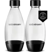 SodaStream Buteliukai DWS Fuse, juodos spalvos, 2 x 0,5 l