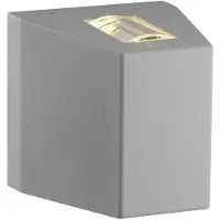 SLV Out Beam Applique IP44 Beam Up/Flood down gris argenté LED