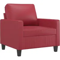 vidaXL Fauteuil vin rouge 60 cm similicuir