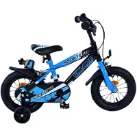 Volare Vélo enfant Sportivo - Garçons - 12 pouces - Bleu Noir - Deux freins à main