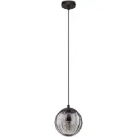 Nova Luce Suspension Abbacus Verre fumé à 1 lumière