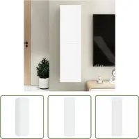 The Living Store Armoire TV Blanc 30,5x30x110 cm Bois composite