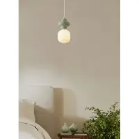 Nova Luce Suspension Clio S céramique vert clair