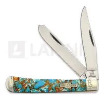 Rough Ryder Pocket knife Trapper Amber Turquoise