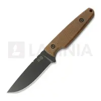 Za Pas Couteau Handie, Brown Micarta, Black Coating