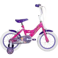 HUFFY Vélo à roulements à billes Disney Princess pour enfants, 14 pouces – Vélo avec roues d'appui
