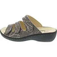 Belvida : Chaussures pour femmes, sandales, confortables, pantoufles, couleur grise, pour la maison et les loisirs