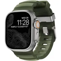Nomad Rocky Point Band (24 mm, Cuir, Cuir, Titane, Titane), Sangles de montre, Vert
