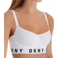 DKNY Cozy Boyfriend Underwire Bra Blanc 34 / C Femme