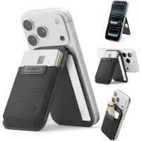 Spigen S314-4 Étui-trépied pliable Slim Fold Magsafe Noir (Apple iPhone 12), Coque pour téléphone portable, Noir