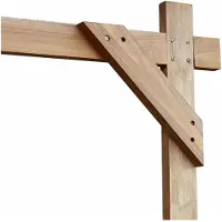 vidaXL Arche de mariage Marron Clair 225 x 95 x 226 cm