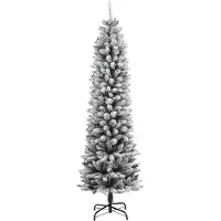 vidaXL Sapin de Noël artificiel avec neige 300 LED 240 cm
