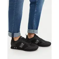 EA7 -BRANDS unisex. 7X000337_AF18613 Chaussures Black & White Carbon noires (44), Tissu, Plat, Aucun, Casuel, Sport