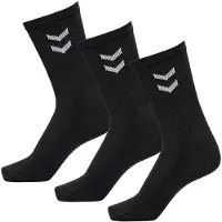 Hummel Hommes, Chaussettes de sport, Chaussettes d'entraînement (36 - 40), Noir