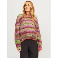 Jack & Jones Pull-over 'JXSimone' bleu clair / vert clair / rose / rouge feu