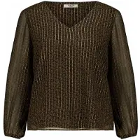 Deeluxe Ellina Long Sleeve Blouse Marron XS Femme