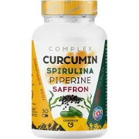 Geberich Complexe de curcumine, spiruline, pipérine et complexe de safran – 30 capsules