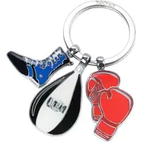 Troika Unisexe, Porte-clés, BOXEN Porte-clés avec sac, gants et chaussures de boxe, multicolore, Multicolore, Bleu, Rouge, Noir
