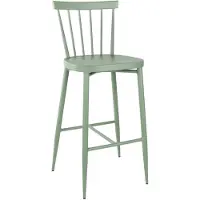 Bolero Tabouret haut Windsor en aluminium, vert, 2 pièces