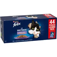 Felix Mégapack Tendres Effilés en gelée 132 x 85 g - sélection à la viande et au poisson