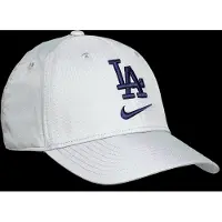 Nike Casquette MLB Los Angeles Dodgers Primetime Club, structure rigide, polyester ripstop anti-UV, gris, taille M-L