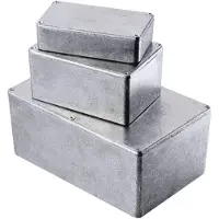 Hammond Electronics Electronics Boîtier universel 50 x 50 x 25 Aluminium moulé sous pression Aluminium 1590LLB 1 pc. (Boîtier), Accessoires électroniques + boîtier, Gris