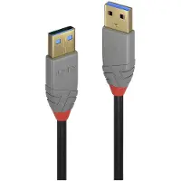 Lindy 36754 câble USB USB 3.2 Gen 1 (3.1 Gen 1) 5 m USB A Noir, Gris
