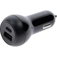 Otterbox Car Charger 32W - 1 USB-C 20W + 1 USB-A 12W - black, Adaptateur pour véhicule, Noir