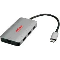 Roline Hub USB 3.2 Gen 1, 3x, câble de raccordement type C (PD+Data)