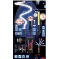 Ks Tools KS-Tools 150.4600 eQi UltimateBEAM 3in1 Quick-Lock Set de lampes de travail, 4 pièces