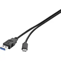 ROLINE GREEN ROLINE-GREEN Câble USB 5Gbps USB3.0 A(M) - USB C(M), TPE, noir, 1m (11.44.9011)