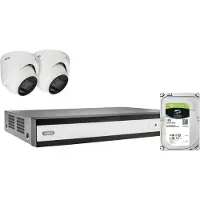 ABUS Set de surveillance (1920 x 1080 Pixels), Caméra réseau, Blanc
