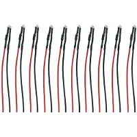 Tams elektronik Elektronik 81-50265-10-C LED avec fils de connexion Orange 10 pcs.