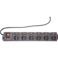 Renkforce 615C-CMB-SUSB Steckdosenleiste mit Schalter Schwarz Schutzkontakt (RF-3313344)