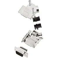 Amphenol L17D45PK-M-15+L717DA15PST Kit de connecteurs mâles SUB-D 45 ° Nombre de pôles (num) : 1, Câble + prise électronique, Argent