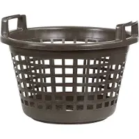 Lockweiler 496-28 Panier à pommes de terre en plastique, capacité de charge jusqu'à 28 kg, qualité lourde, brun