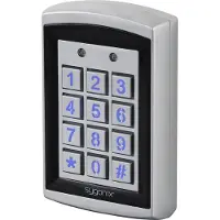 Sygonix SY-6428612 Clavier à code avec RFID Montage en surface 12 V DC/AC, 24 V DC/AC IP66 avec clavier rétro-éclairé (SY-6428612)