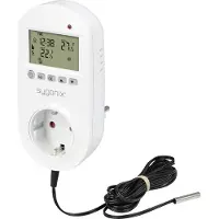 Sygonix SY-6824098 Thermostat universel Connecteur intermédiaire Programme hebdomadaire 1 pc., Thermostat, Noir