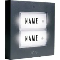 M-E Modern-Electronics MODERN-ELECTRONICS Bouton-poussoir de sonnette KTB 2 familles anthracite éclairé (KTB-2 A)