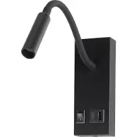 V-TAC Applique de chevet LED – CREE – IP20 – Noir – 3 W – 120 lumens – 3000 K