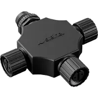 Steinel Connecteur en croix pour système d'éclairage de jardin 24 V, noir