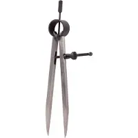 Ks Tools Compas droit à ressort, embout trempé, rayon 235 mm.