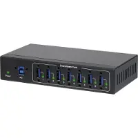 Renkforce Hub 7 ports USB 3.0 pour applications industrielles, pour montage mural Noir