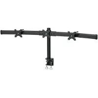Speaka Professional Bras pour écran LCD pour trois écrans, montage sur table (Tables, 24", 8 kg), Support de moniteur, Noir